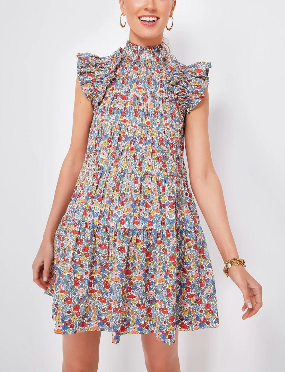 SEA New York Tuckernuck Multi Hanna Park Liberty Flutter Sleeve Cotton Dress XS